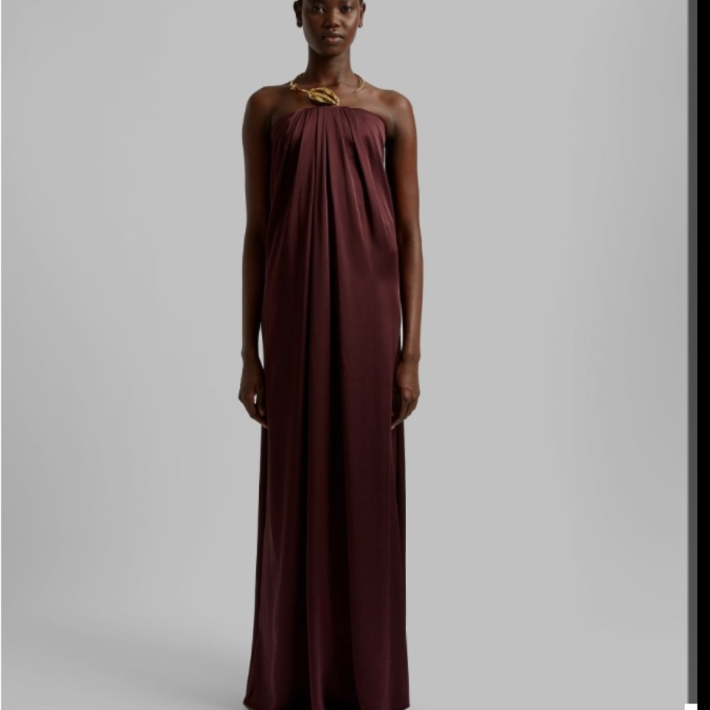 ERDEM Strapless Elderberry Bustier Gown